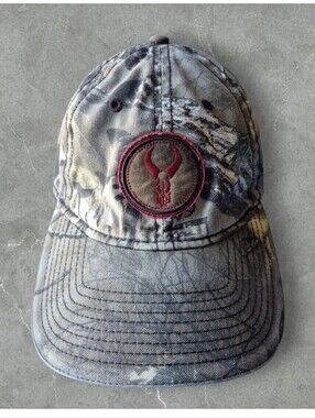 Badlands Men's Camo Baseball Cap with "Red Bull" Patch Accent